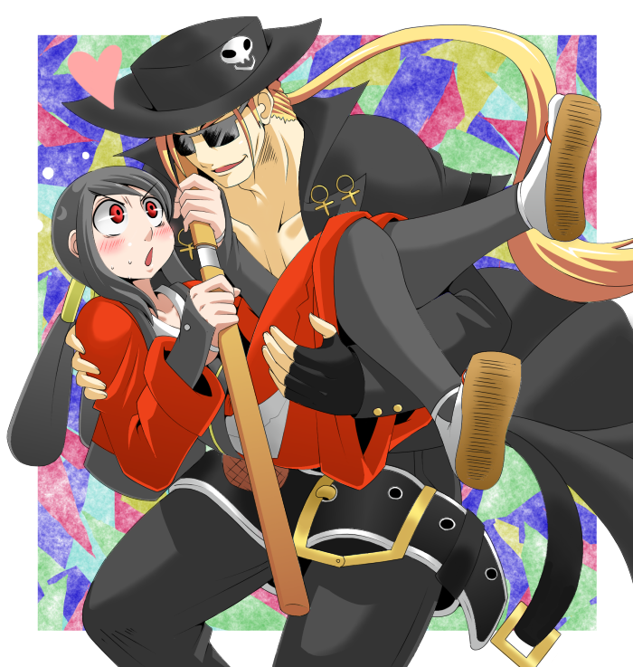 johnny and takane hibiki (guilty gear and 3 more) drawn by kara_age
