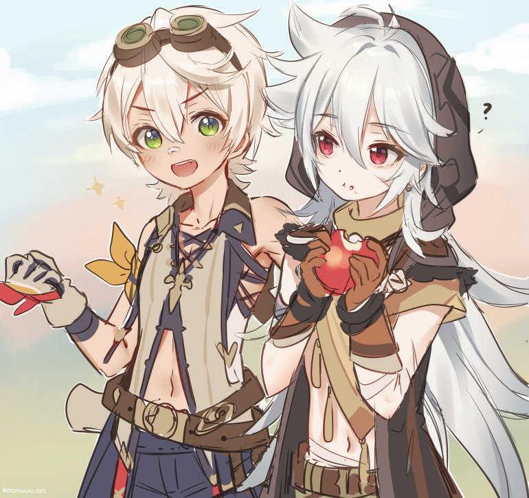 razor and bennett (genshin impact) drawn by haruya_(lajoon)