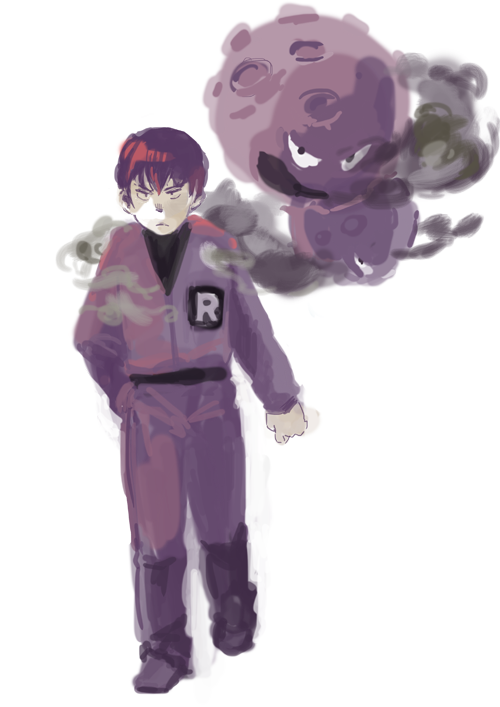 weezing and team rocket executive (pokemon and 1 more) drawn by haruo_(mumu013)