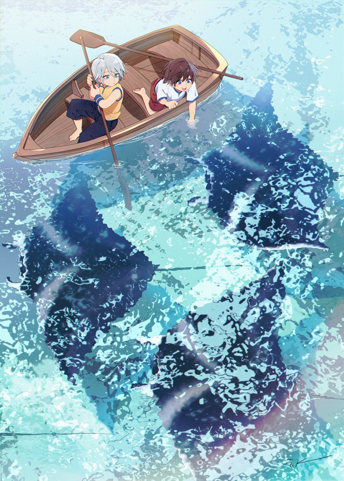 sora and riku (kingdom hearts and 1 more) drawn by hakei