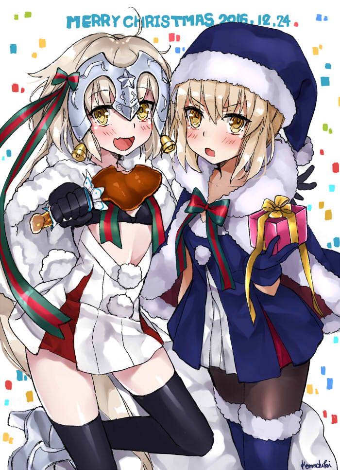 artoria pendragon, saber alter, jeanne d'arc alter santa lily, and santa alter (fate and 1 more) drawn by komazuki_(komaworks240)
