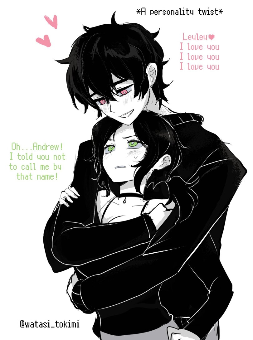 ashley graves and andrew graves (the coffin of andy and leyley) drawn by watasi_tokimi