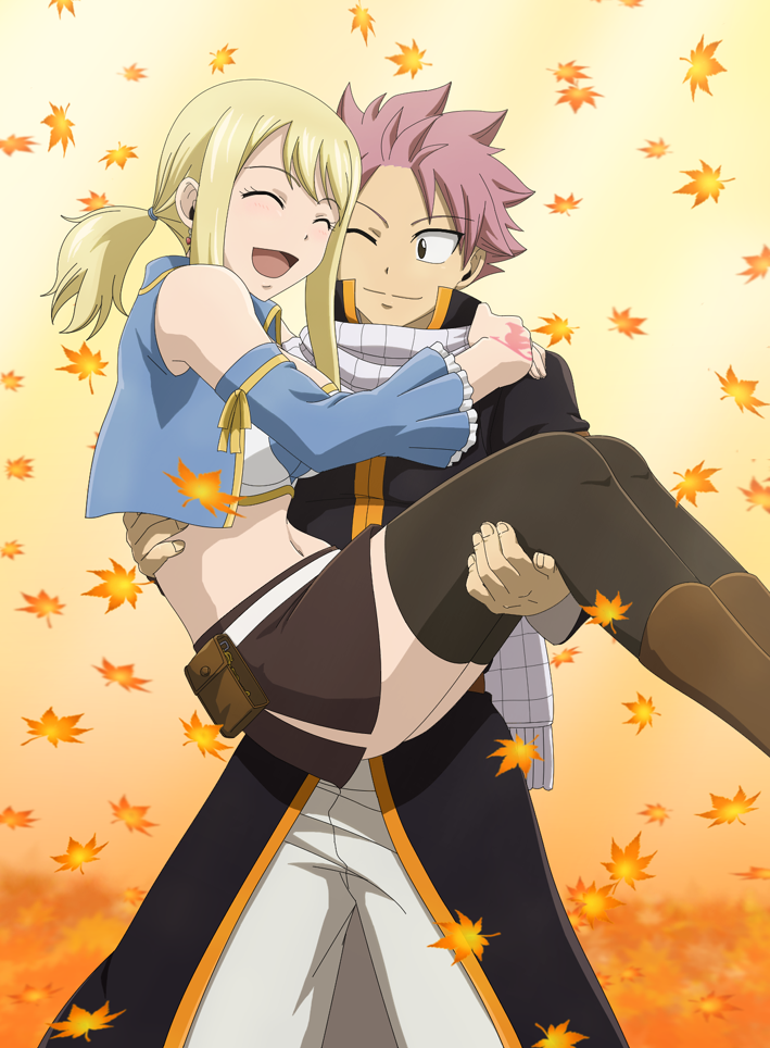lucy heartfilia and natsu dragneel (fairy tail) drawn by ...