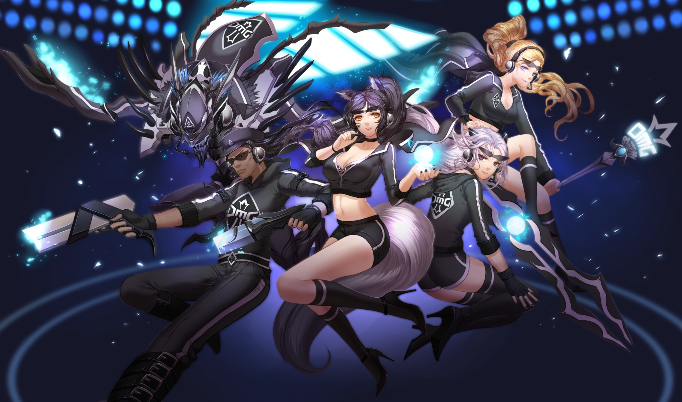 Ahri Irelia Janna Kha Zix And Lucian League Of Legends Drawn By Citemer Danbooru
