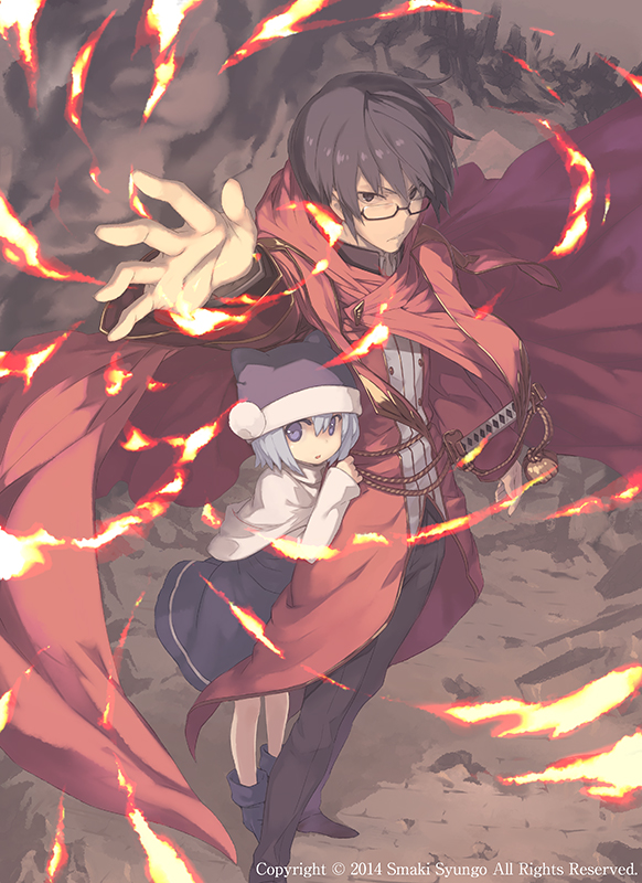 hiiro okamura and muir castreia (konjiki no word master) drawn by sumaki_shungo