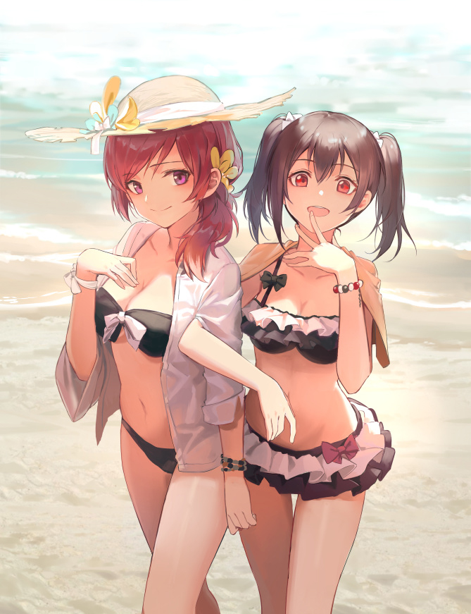 nishikino maki and yazawa nico (love live! and 2 more) drawn by huanxiang_heitu
