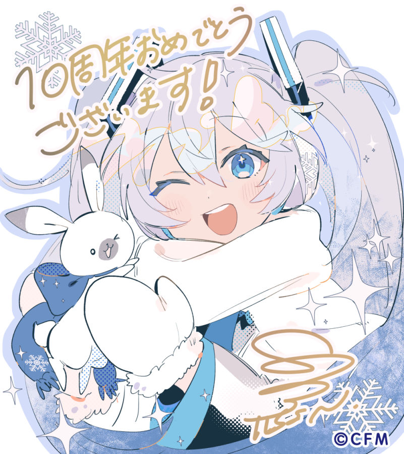 hatsune miku, yuki miku, and rabbit yukine (vocaloid) drawn by hassan_(sink916)