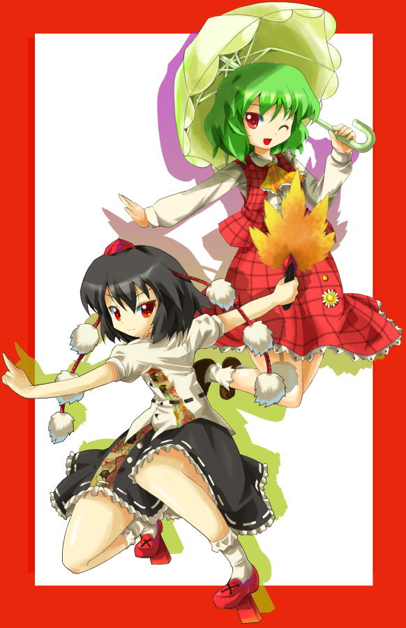 shameimaru aya and kazami yuuka (touhou) drawn by michii_yuuki
