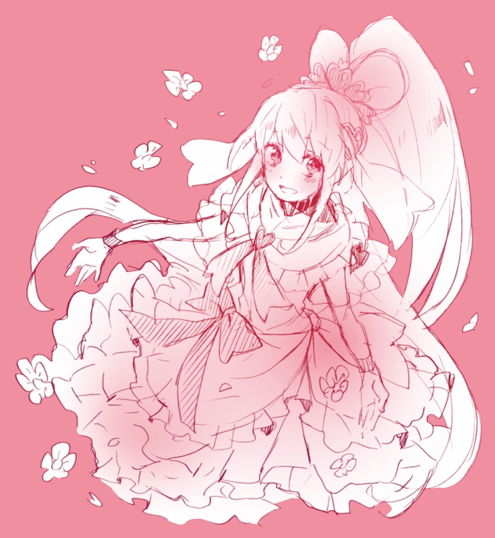 aida mana and cure heart (precure and 1 more) drawn by hayashi_(kanzume)