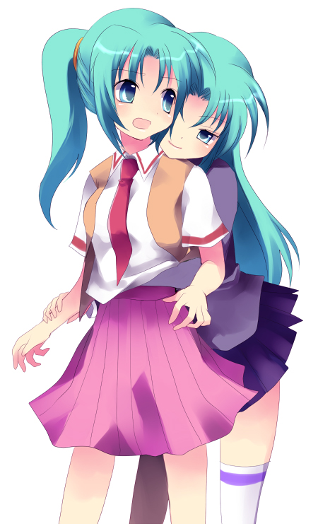 sonozaki mion and sonozaki shion (higurashi no naku koro ni) drawn by subaru_(yachika)