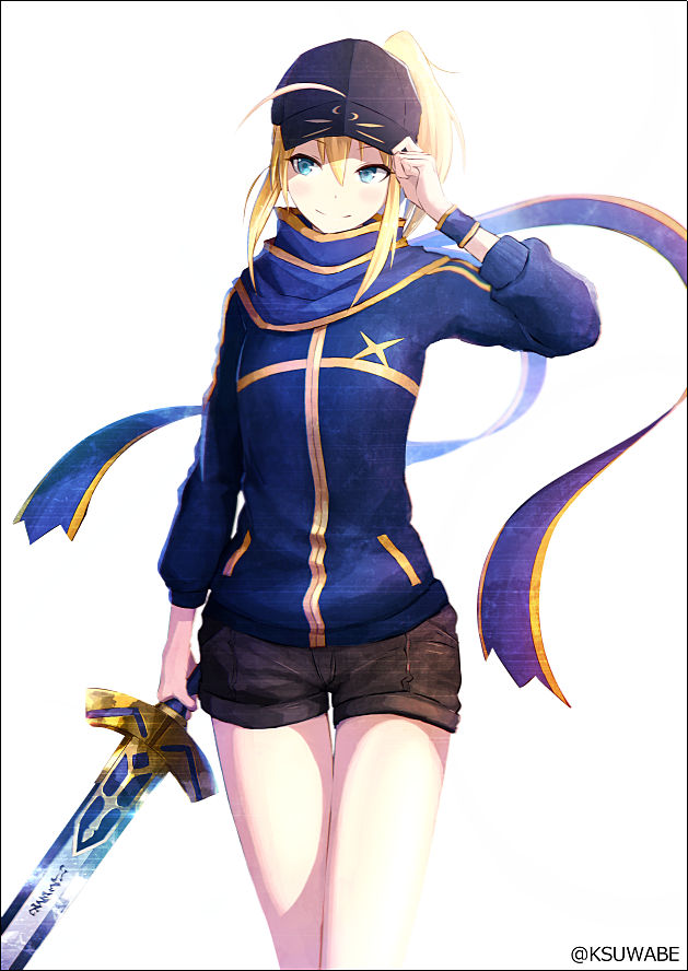 artoria pendragon and mysterious heroine x (fate and 1 more) drawn by k-suwabe