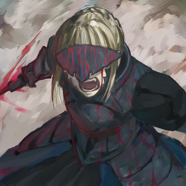 artoria pendragon and saber alter (fate and 2 more) drawn by b_suke