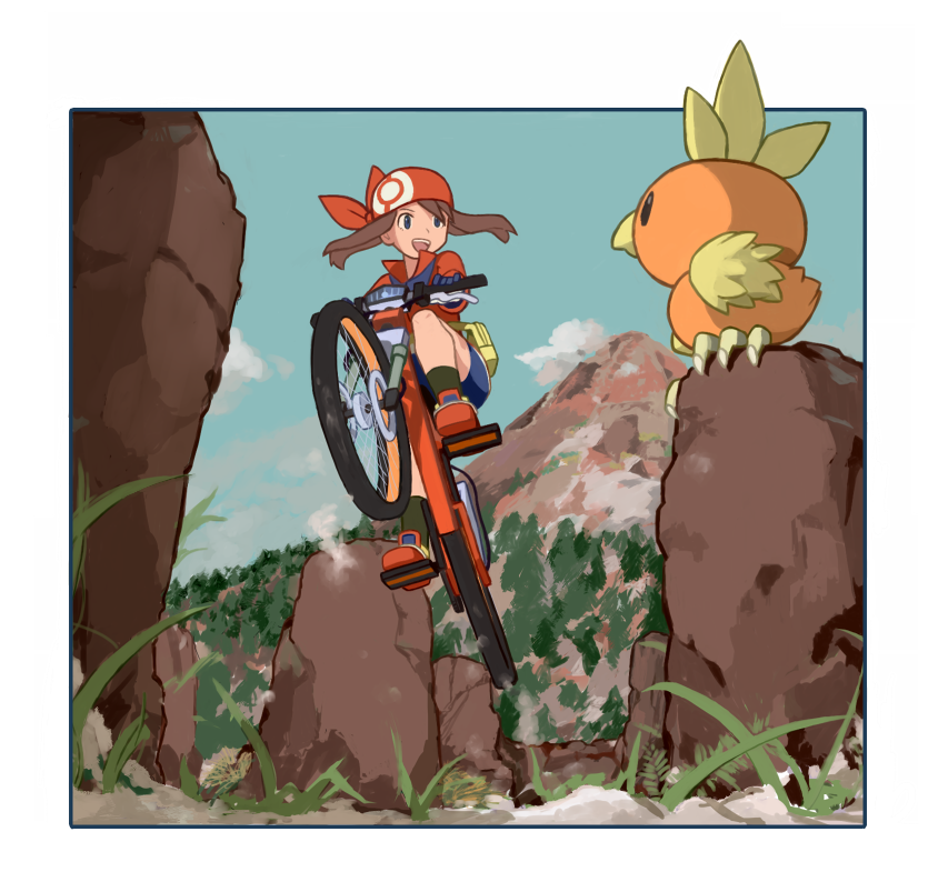 may and torchic (pokemon and 1 more) drawn by american_dog_wo