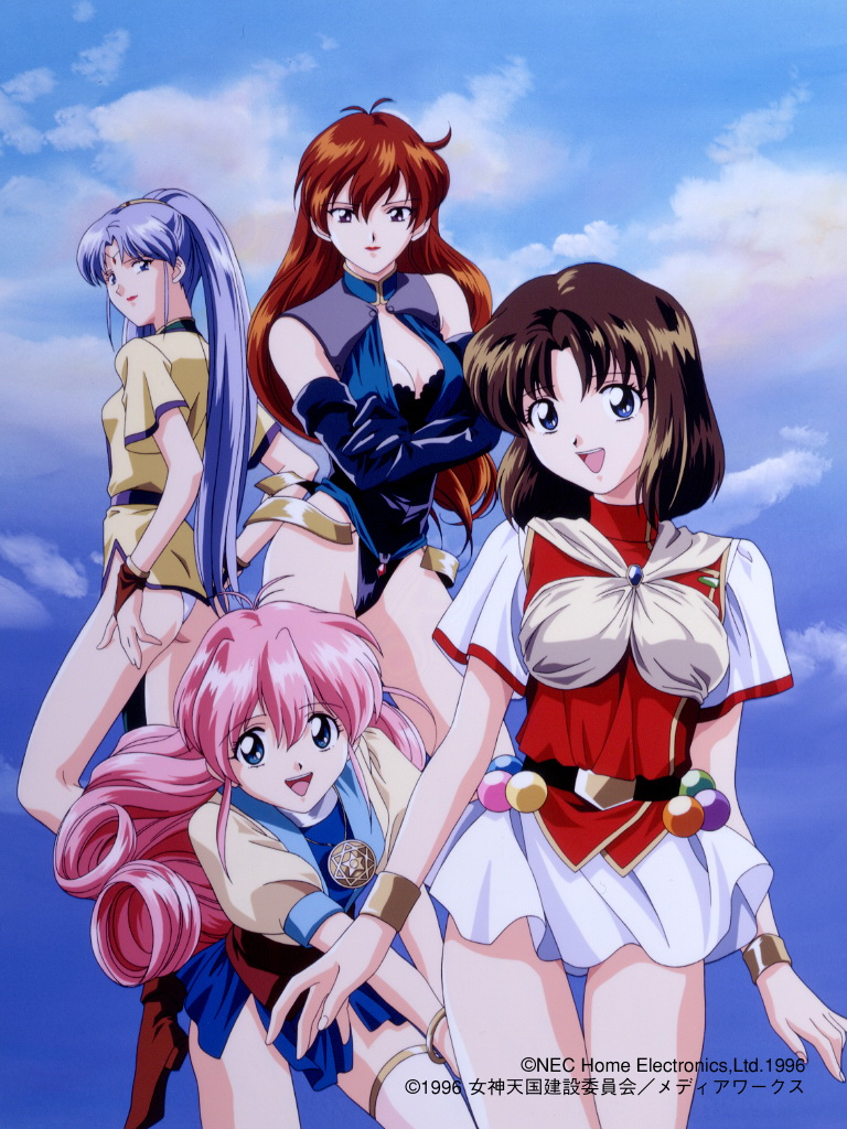 lilith, rurubell, juliana, and stashia (megami paradise) drawn by yamauchi_noriyasu