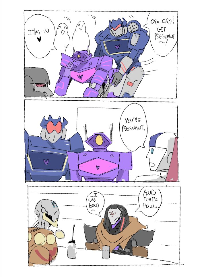 megatron, soundwave, shockwave, zenyatta, jetfire, and 1 more (overwatch and 3 more) drawn by simi_(woahsharpteef)