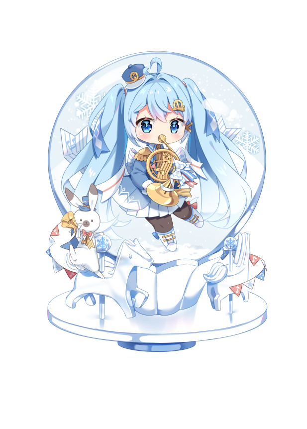 hatsune miku, yuki miku, and rabbit yukine (vocaloid) drawn by arami_o_8