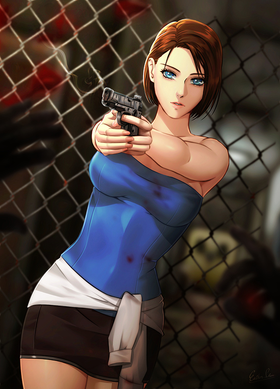 jill valentine (resident evil and 1 more) drawn by esther_shen