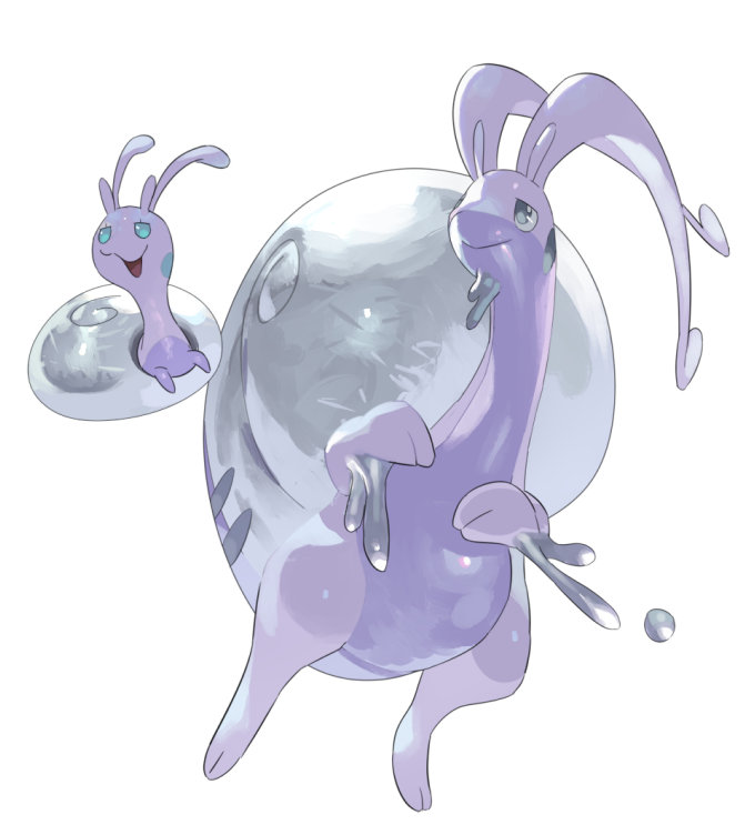 hisuian goodra and hisuian sliggoo (pokemon) drawn by e_volution