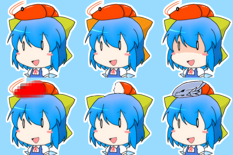 cirno and blue-eyes white dragon (touhou and 2 more) drawn by 9rimson