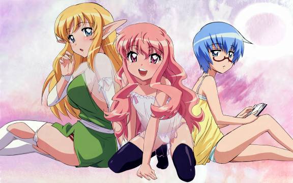louise francoise le blanc de la valliere, tiffania westwood, and tabitha (zero no tsukaima) drawn by fujii_masahiro