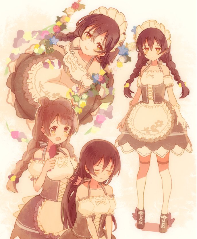 sonoda umi and minami kotori (love live! and 2 more) drawn by cora_stt