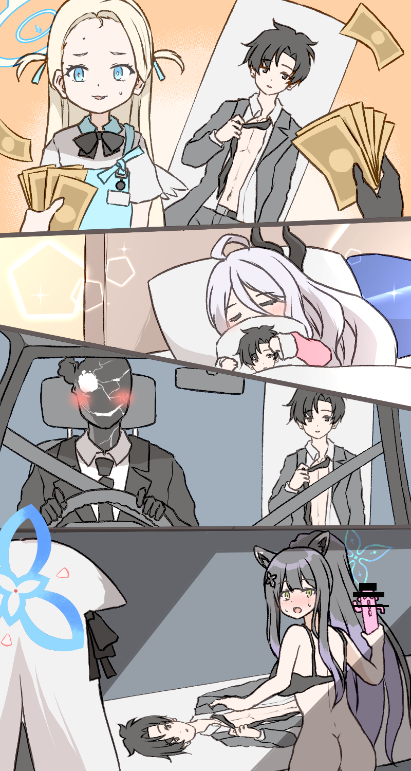 sensei, hina, kokona, shun, sora, and 1 more (blue archive and 1 more) drawn by tififox
