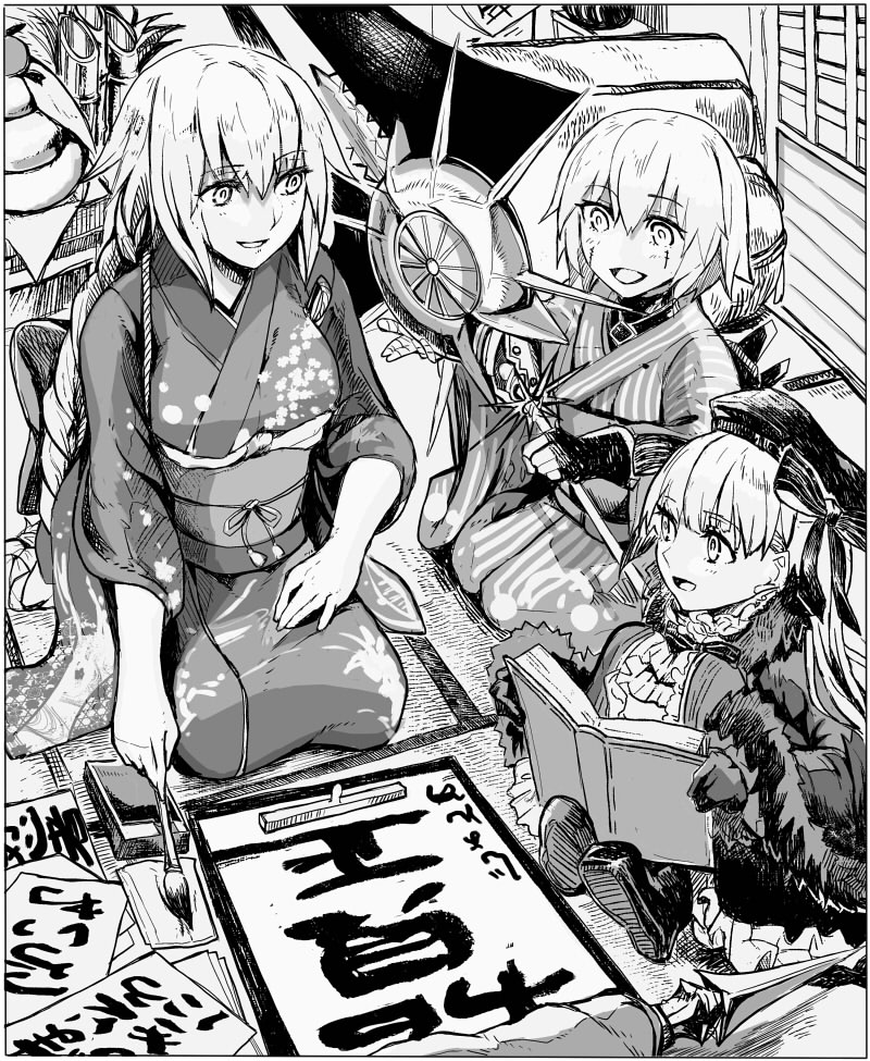 jeanne d'arc, jack the ripper, and nursery rhyme (fate and 3 more) drawn by syatey