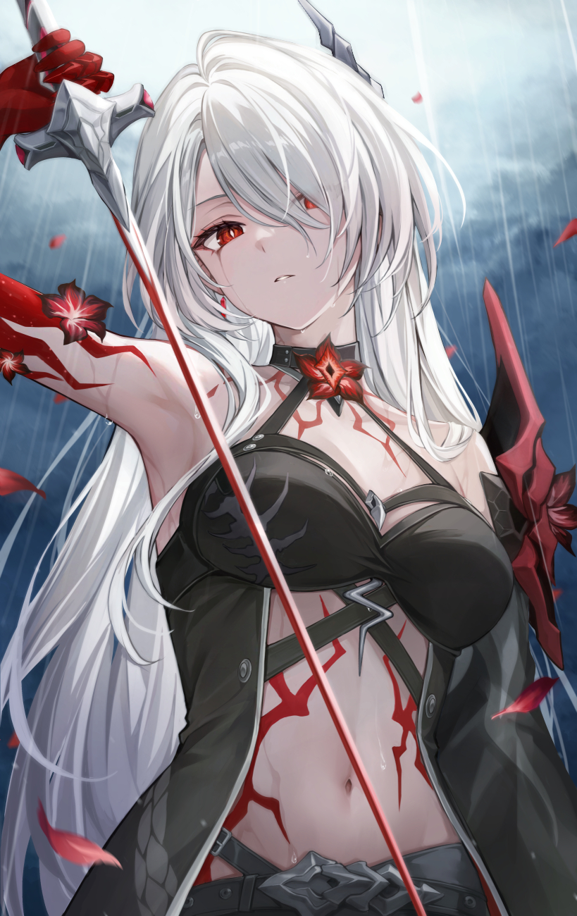 acheron (honkai and 1 more) drawn by higeneko