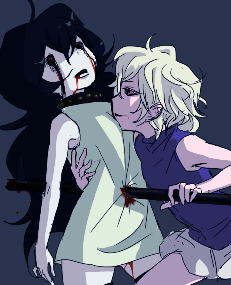 sabitsuki and metal-tan (.flow) drawn by salvatore_piko