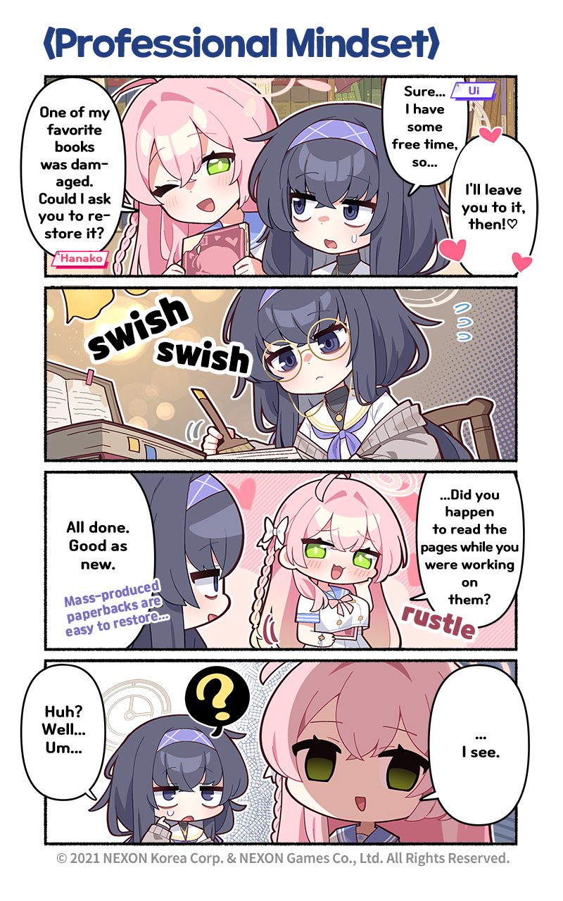 hanako and ui (blue archive) drawn by donmin_h