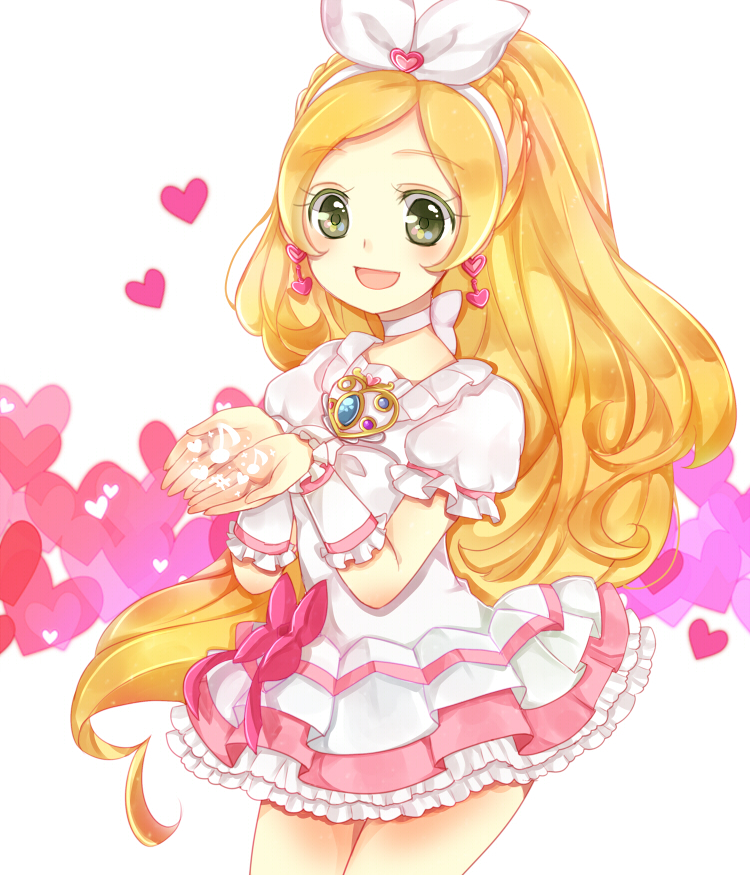 minamino kanade and cure rhythm (precure and 1 more) drawn by kotono_(pixiv2943202)
