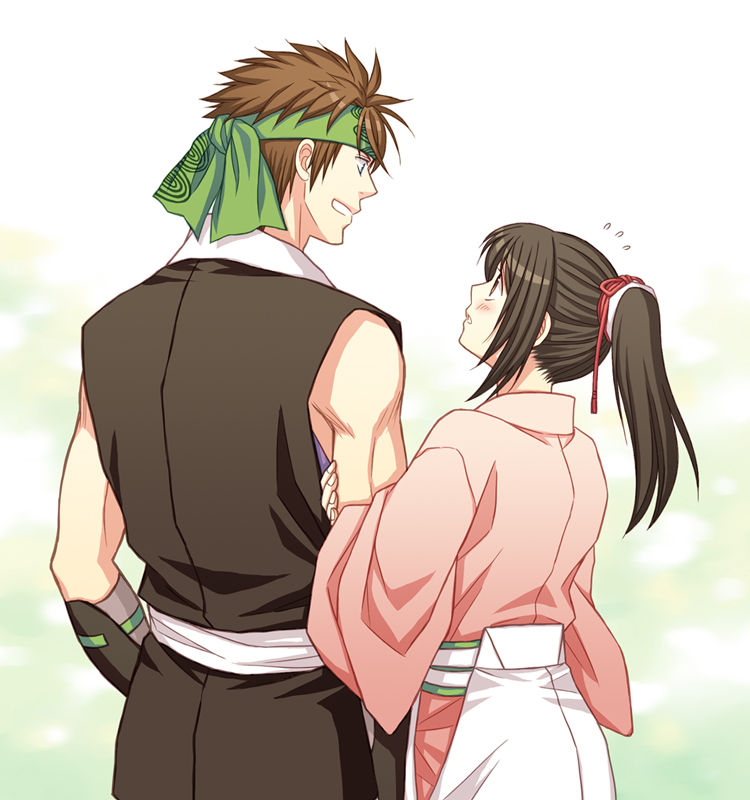 yukimura chizuru and nagakura shinpachi (hakuouki shinsengumi kitan) drawn by hitomi_aki