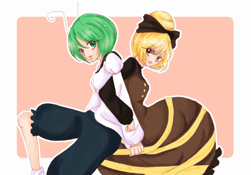 wriggle nightbug and kurodani yamame (touhou) drawn by hose_beniko
