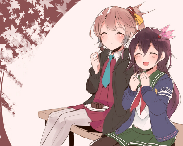 kisaragi, kazagumo, and kisaragi kai ni (kantai collection) drawn by itomugi-kun