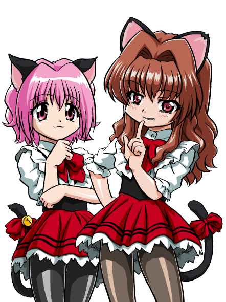 momomiya ichigo and morino ichigo (tokyo mew mew and 3 more) drawn by bandabekken