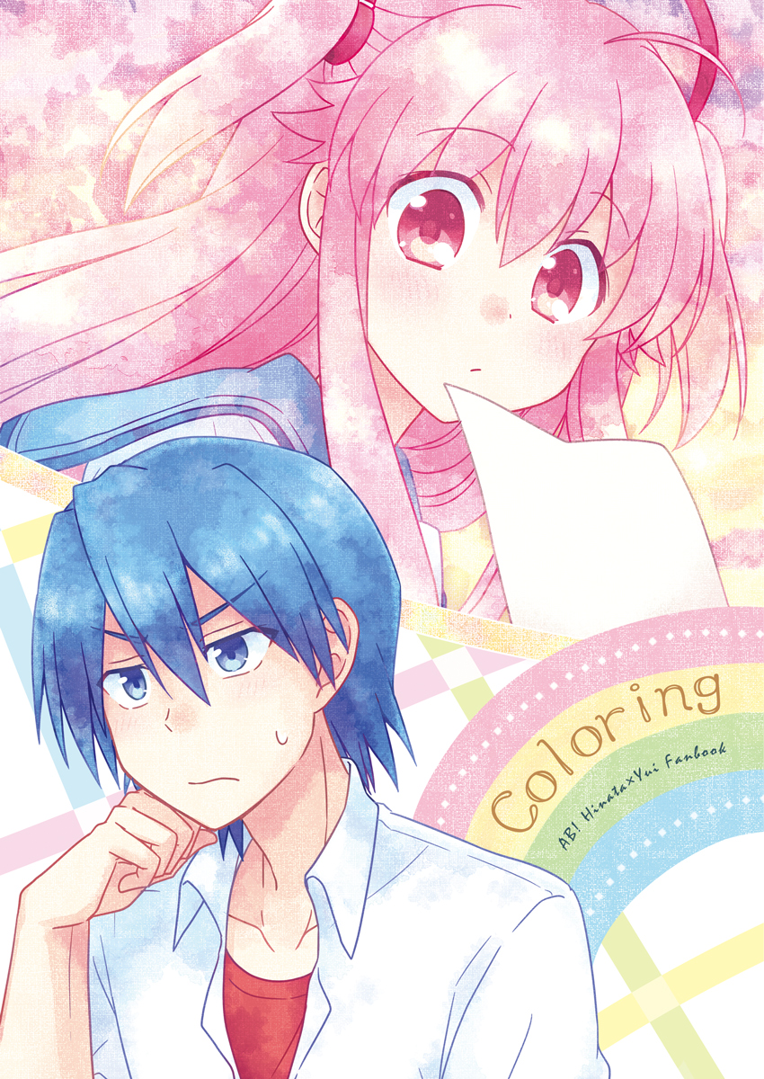 yui and hinata hideki (angel beats! and 1 more) drawn by kousetsu