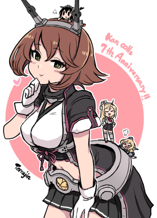 nagato, mutsu, colorado, nelson, nagato kai ni, and 1 more (kantai collection) drawn by terrajin