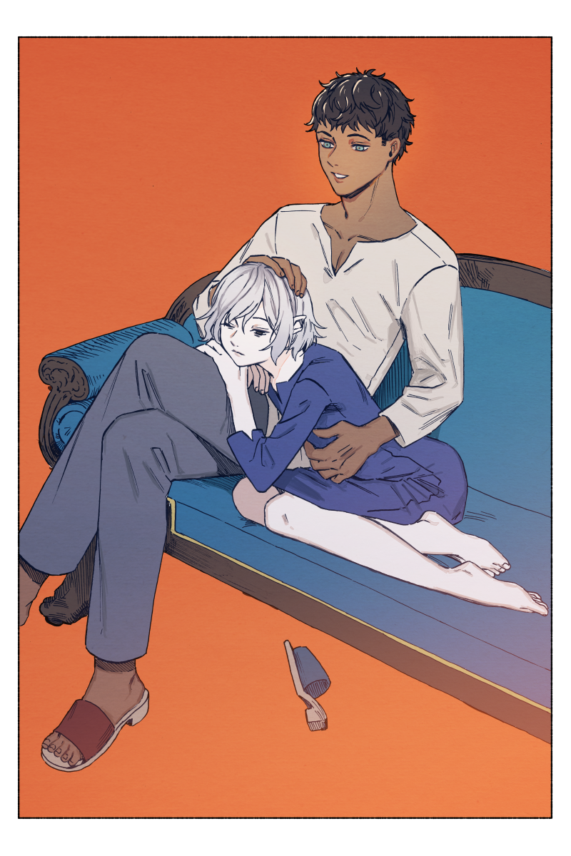 mithrun and kabru (dungeon meshi) drawn by kabe_piko