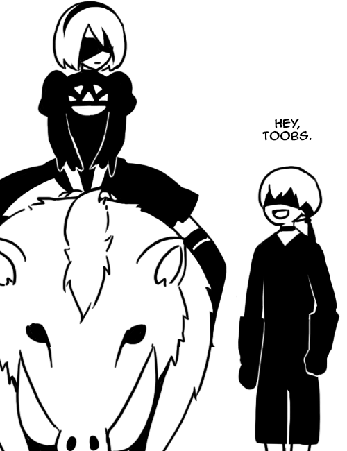 2b and 9s (nier and 1 more) drawn by mike_inel