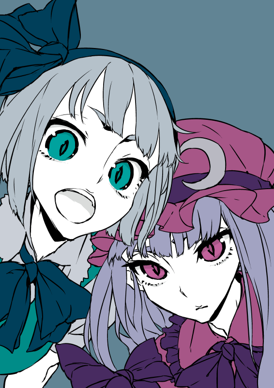 konpaku youmu and patchouli knowledge (touhou) drawn by thupoppo