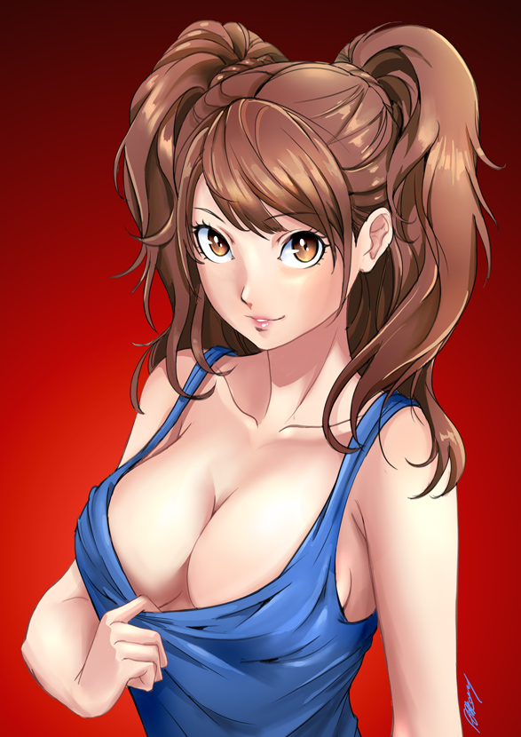 kujikawa rise (persona and 1 more) drawn by albyee