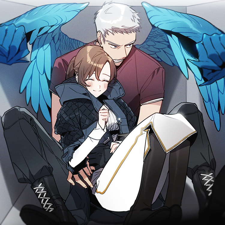 nero and kyrie (devil may cry and 1 more) drawn by honey_dogs