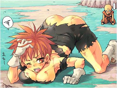 kuririn and recoome (dragon ball and 1 more) drawn by arai_kuma