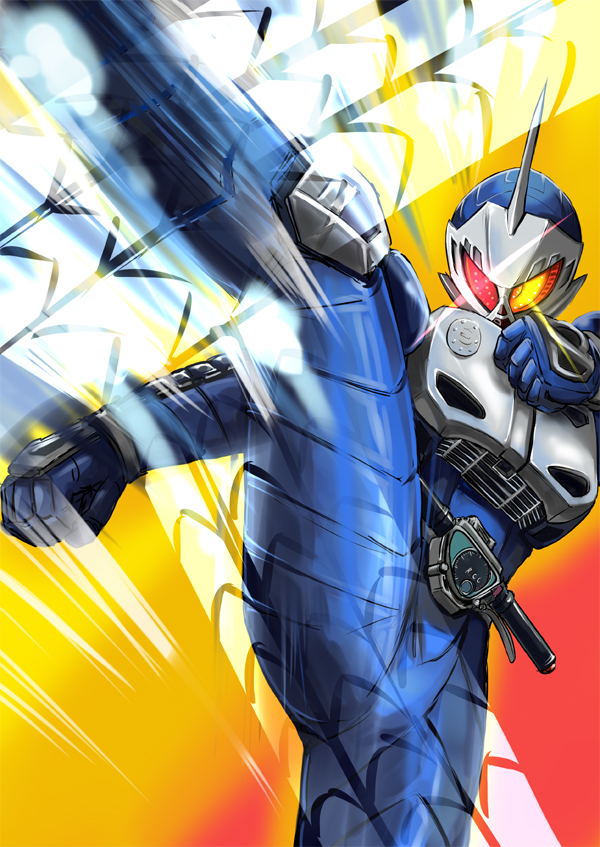 kamen rider accel and kamen rider accel trial (kamen rider and 1 more) drawn by yonekura_(bakuzen)