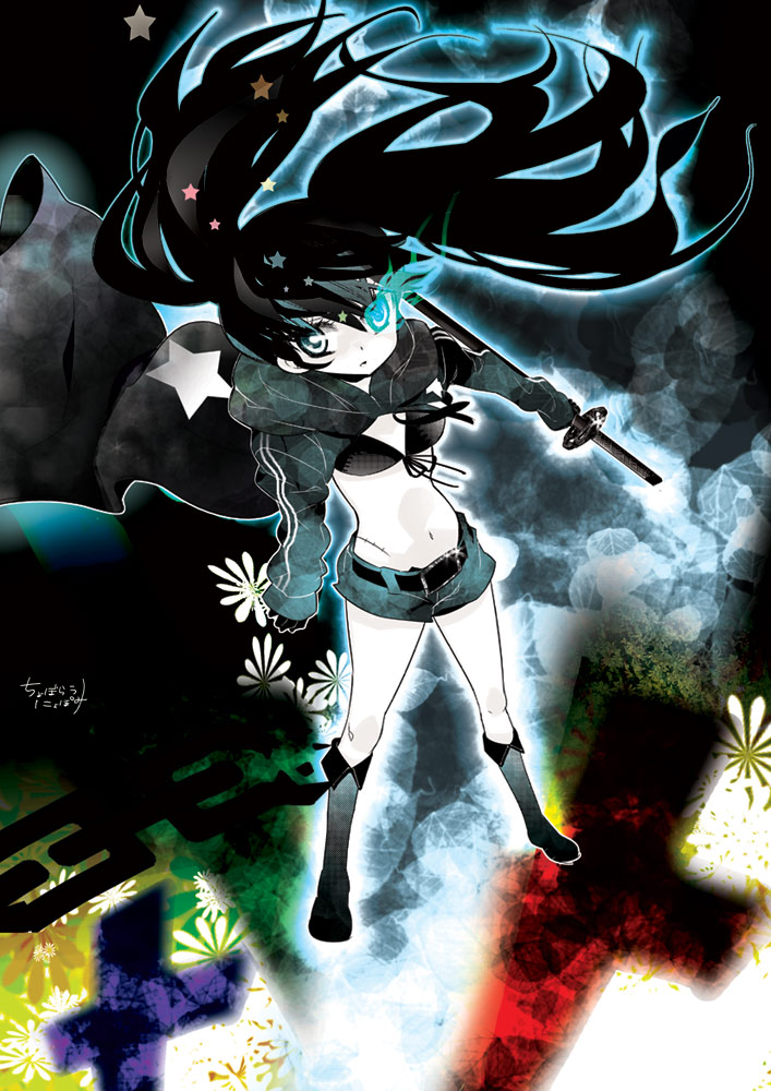 black rock shooter (black rock shooter) drawn by choborau_nyopomi