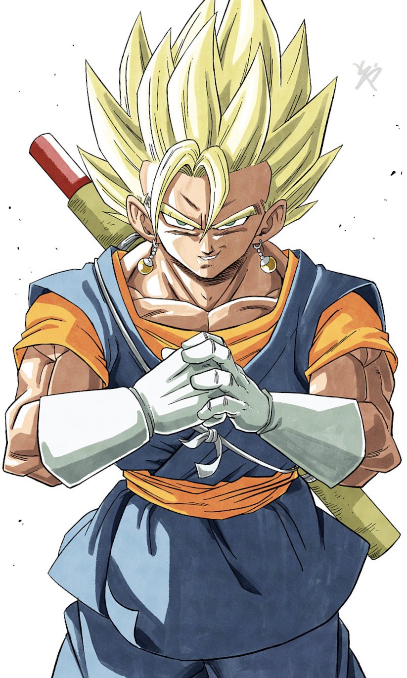 vegetto (dragon ball and 2 more) drawn by reeya