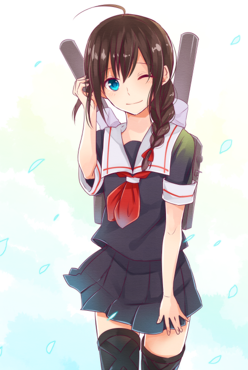 shigure and shigure kai ni (kantai collection) drawn by shika_(hachilemon)