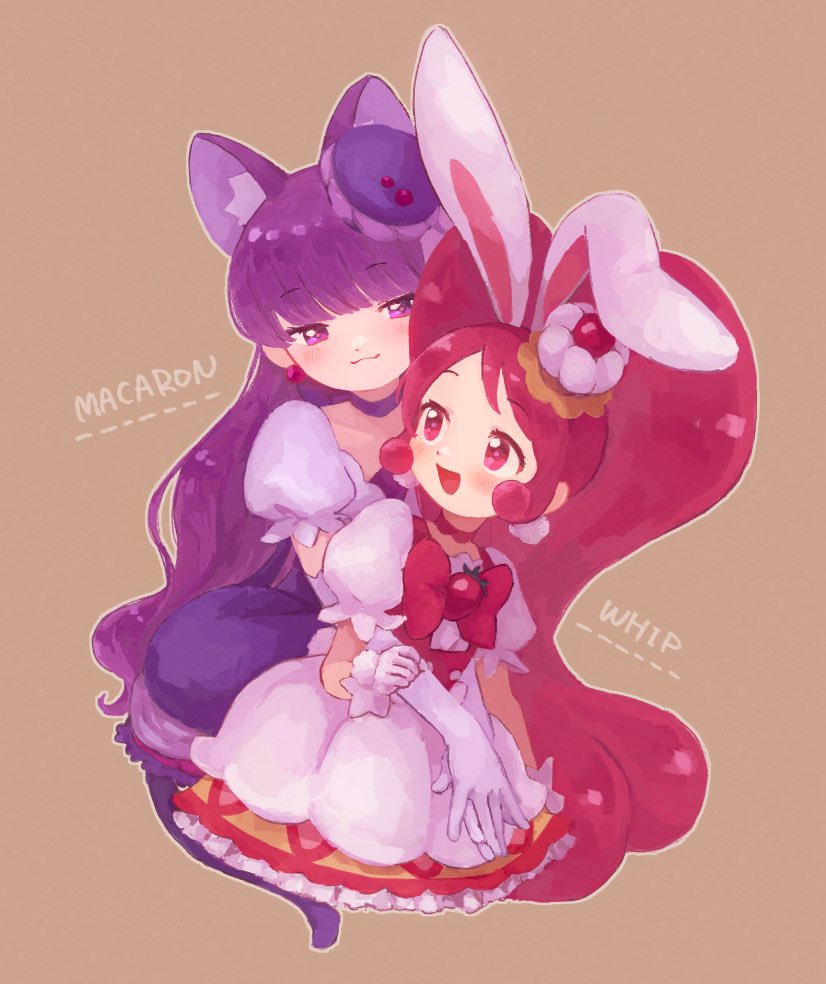 kotozume yukari, usami ichika, cure macaron, and cure whip (precure and 1 more) drawn by koteko_(chop_of_toilet)