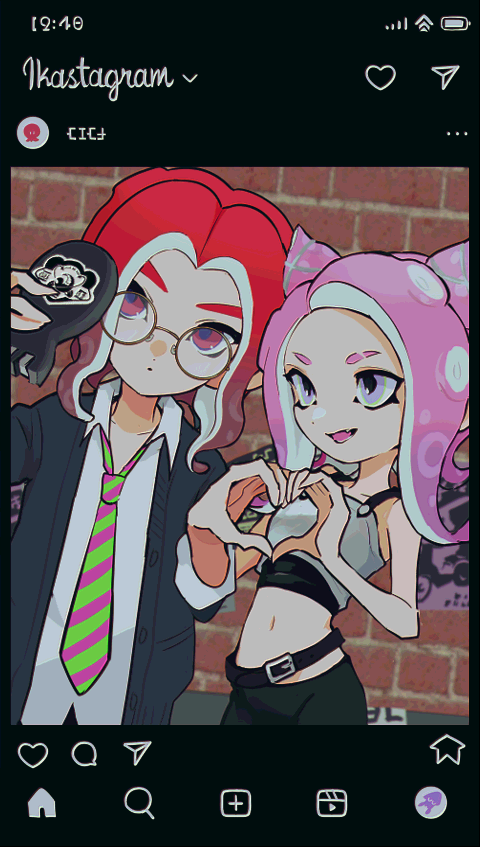 octoling player character, octoling girl, and octoling boy (splatoon and 1 more) drawn by imaikuy0