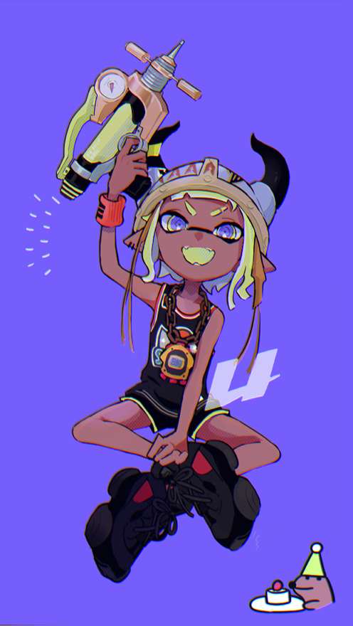 inkling player character and inkling girl (splatoon) drawn by imaikuy0